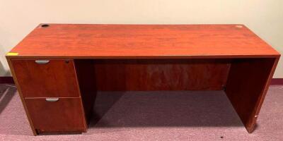 DESCRIPTION: 72" X 24" WOODEN OFFICE DESK LOCATION: UPSTAIRS OFFICE QTY: 1