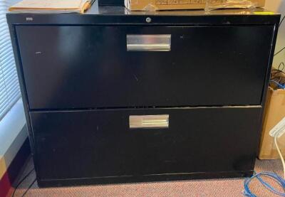 DESCRIPTION: 2-DRAWER FILING CABINET SIZE: 36"X18"X28" QTY: 1