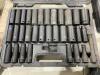 DESCRIPTION: BLACKHAWK 33 PIECE 1/2" SAE & METRIC IMPACT SOCKET SET. BRAND/MODEL: BLACKHAWK UW-533CDS INFORMATION: COMPLETE. RETAILS FOR $185 LOCATION