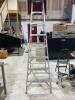 DESCRIPTION: 8' ALUMINUM "A " FRAME LADDER. INFORMATION: 225 LB. CAPACITY SIZE: 8' LOCATION: SHOP QTY: 1 - 2