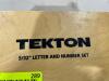 DESCRIPTION: TEKTON 5/32" LETTER AND NUMBER SET BRAND/MODEL: TEKTON LOCATION: SHOP QTY: 1 - 2