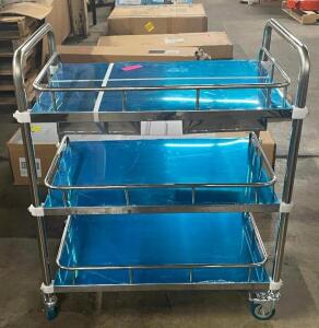 THREE TIER METAL UTILITY CART