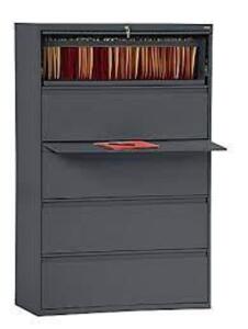 DESCRIPTION: (1) FILING CABINET BRAND/MODEL: SANDUSKY INFORMATION: GREAY RETAIL$: $975.29 EA SIZE: 66-3/8"H 42"W 19-1/4"D QTY: 1