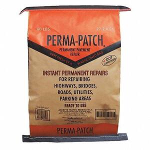 DESCRIPTION: (10) BAGS OF COLD PATCH BRAND/MODEL: PERMA-PATCH #3ZC17 INFORMATION: BLACK RETAIL$: $39.23 EA SIZE: 60 LB QTY: 10