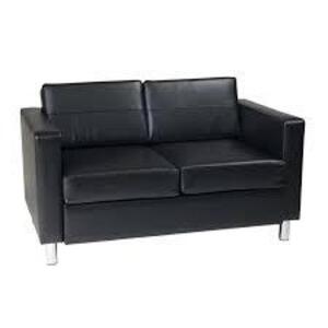 DESCRIPTION: (1) PACIFIC LOVESEAT BRAND/MODEL: OFFICE STAR INFORMATION: BLACK, FAUX LEATHER RETAIL$: $561.95 EA QTY: 1