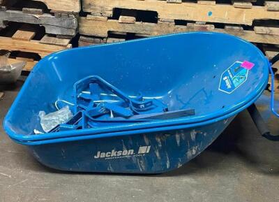 (2) - JACKSON PROFESSIONAL TOOLS WHEELBARROW BUCKETS AND ASSORTED HARDWARE