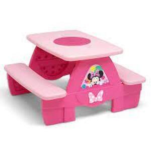 DESCRIPTION: (1) PICNIC TABLE BRAND/MODEL: DISNEY JUNIOR INFORMATION: MINNIE MOUSE RETAIL$: $59.99 EA QTY: 1