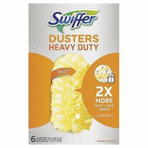 DESCRIPTION: (2) CASES OF (4) DUSTER REFILLS BRAND/MODEL: SWIFFER DUSTERS #52LC54 INFORMATION: YELLOW RETAIL$: $91.06 PER CASE SIZE: 360, HEAVY DUTY Q