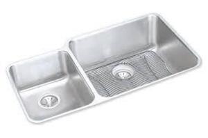 DESCRIPTION: (1) TWO BOWL UNDERMOUNT SINK BRAND/MODEL: ELKAY INFORMATION: STAINLESS STEEL RETAIL$: $1999.00 EA SIZE: 35-1/4" X 20-1/2" X 9-7/8", 40/60