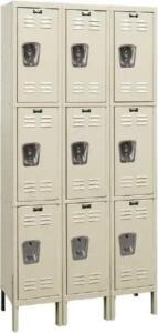 DESCRIPTION (1) HALLOWELL PREMINUM WARDROBE LOCKERS BRAND/MODEL U3258-3A-PT ADDITIONAL INFORMATION 9-DOORS/TAN/RETAILS AT $1,440.20 SIZE 36"W X 15"D X