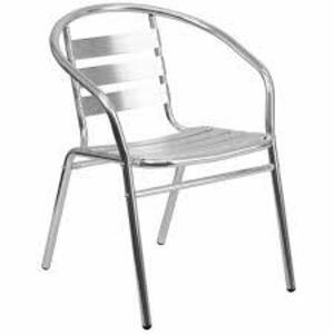 DESCRIPTION: (3) METAL STACKING CHAIRSBRAND/MODEL: FLASH FURNITURE #017BCHR4INFORMATION: SILVERRETAIL$: $35.00 EASIZE: 24"L 21.5"W 28.5"HQTY: 3