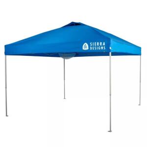 SIERRA DESIGNS 10'X10' EASY UP ONE-PUSH POP UP CANOPY WITH SHADE WALL