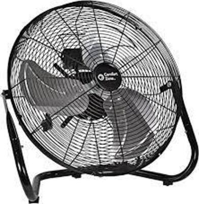 DESCRIPTION: (1) HIGH VELOCITY FAN WITH ADJUSTABLE TILT BRAND/MODEL: COMFORT ZONE #CZHV18BK INFORMATION: BLACK RETAIL$: $49.99 EA SIZE: 18" QTY: 1