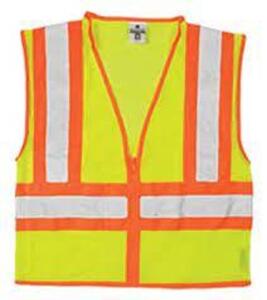 DESCRIPTION: (6) COOL MESH CONTRASTING SAFETY VEST BRAND/MODEL: ML KISHIGO #1056 INFORMATION: GREEN AND YELLOW RETAIL$: $15.04 EA SIZE: 4XL QTY: 6