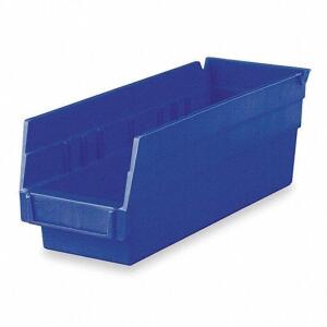 DESCRIPTION: (24) STORAGE SHELF BINS BRAND/MODEL: AKRO-MILS #5W840 INFORMATION: BLUE RETAIL$: $4.11 EA SIZE: 4X11-5/8X4-1/8 QTY: 24