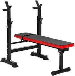 DESCRIPTION: (1) ADJUSTABLE FOLDING MULTIFUNCTIONAL WORKOUT STATION BRAND/MODEL: BALANCEFROM #RS40 RETAIL$: $100.00 EA QTY: 1