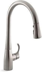 DESCRIPTION: (1) SINGLE HOLE PULL DOWN KITCHEN FAUCET BRAND/MODEL: KOHLER #596-VS RETAIL$: $285.06 EA QTY: 1