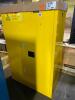 DESCRIPTION (1) EAGLE FLAMMABLE LIQUID CABINET BRAND/MODEL 4510X ADDITIONAL INFORMATION 2-SHELVES/YELLOW/SELF-CLOSE/RETAILS AT $1,065.00 SIZE 43"W X 1 - 3