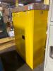 DESCRIPTION (1) EAGLE FLAMMABLE LIQUID CABINET BRAND/MODEL 4510X ADDITIONAL INFORMATION 2-SHELVES/YELLOW/SELF-CLOSE/RETAILS AT $1,065.00 SIZE 43"W X 1 - 4