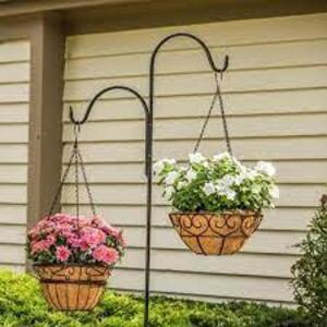 DESCRIPTION: (1) DOUBLE SHEPHERD HOOK BRAND/MODEL: PANACEA ROOSTER INFORMATION: BLACK RETAIL$: $20.00 EA SIZE: 72" QTY: 1