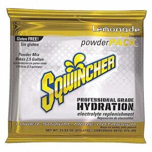 DESCRIPTION: (4) SPORTS DRINK MIX POWDER CONCENTRATE BRAND/MODEL: SQWINCHER #3UZR7 INFORMATION: LEMONADE RETAIL$: $6.65 EA SIZE: MAKES 2.5 GALLON QTY: