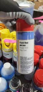 DESCRIPTION: (6) SPRAY PAINT BRAND/MODEL: CLASS C SOLUTIONS GROUP #BD1381 INFORMATION: FORD RED RETAIL$: 8.76 SIZE: 12 OZ QTY: 6