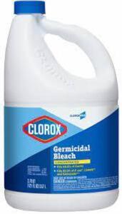 DESCRIPTION: (2) GERMICIDAL BLEACH BRAND/MODEL: CLOROX #41H893 INFORMATION: RETAILS FOR $10.00 EA RETAIL$: 1 GALLON SIZE: SOLD BY THE PIECE QTY: 2