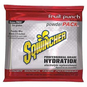 DESCRIPTION: (4) SPORTS DRINK MIX BRAND/MODEL: SQWINCHER #1UFJ6 INFORMATION: FRUIT PUNCH RETAIL$: $6.65 EA SIZE: 2.5 GALLON YIELD QTY: 4