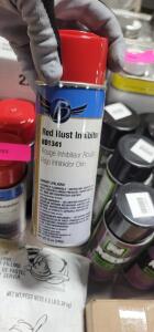 DESCRIPTION: (6) RUST INHIBITOR SPRAY PAINT BRAND/MODEL: CLASS C SOLUTIONS #BD1341 INFORMATION: RED RETAIL$: $12.34 EA SIZE: 12 OZ QTY: 6