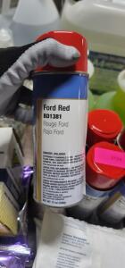 DESCRIPTION: (6) SPRAY PAINT BRAND/MODEL: CLASS C SOLUTIONS GROUP #BD1381 INFORMATION: FORD RED RETAIL$: 8.76 SIZE: 12 OZ QTY: 6