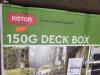 DESCRIPTION: (1) OUTDOOR PLASTIC DECK BOX BRAND/MODEL: KETER INFORMATION: BROWN RETAIL$: $148.00 EA SIZE: 150 GAL QTY: 1 - 2