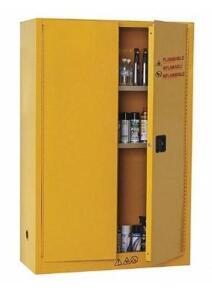 DESCRIPTION (1) CONDOR FLAMMABLE CABINET BRAND/MODEL 42X501 ADDITIONAL INFORMATION YELLOW/SUMP CAPACITY: 5 GAL/RETAILS AT $926.84 SIZE 65"H X 43"W X 1