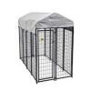 DESCRIPTION: (1) VINYL-COATED METAL KENNEL BRAND/MODEL: KENNELMASTER #DK648WC INFORMATION: BLACK RETAIL$: $250.91 EA SIZE: 6'H 4'W 3'L QTY: 1