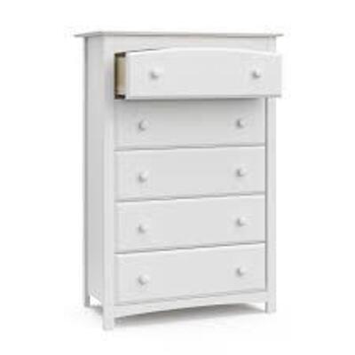 DESCRIPTION: (1) DRAWER CHEST DRESSER BRAND/MODEL: STORKCRAFT INFORMATION: BLACK RETAIL$: $329.99 EA SIZE: 18"D 34"W 50"H QTY: 1