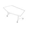 DESCRIPTION: (1) FLIP TOP PLANES MEETING TABLE BRAND/MODEL: HAWORTH INFORMATION: WHITE RETAIL$: $1611.00 EA QTY: 1