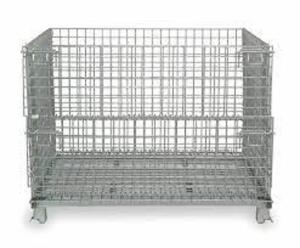 DESCRIPTION: (2) STEEL COLLAPSIBLE BASKET BRAND/MODEL: NASHVILLE WIRE #3W547 INFORMATION: COLLAPSIBLE BULK CONTAINER, SILVER RETAIL$: 160.08 SIZE: 21"