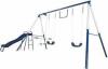 DESCRIPTION: (1) ARCADIA METAL SWING SET BRAND/MODEL: SPORTSPOWER RETAIL$: 169 SIZE: 134 x 100 x 73.6 inches QTY: 1