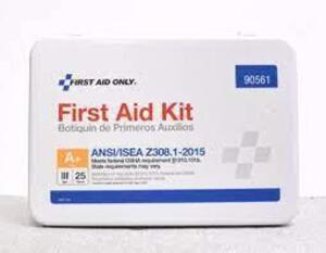 DESCRIPTION: (2) FIRST AID KID BRAND/MODEL: FIRST AID ONLY #90615 RETAIL$: $72.50 EA SIZE: 25 PERSON QTY: 2