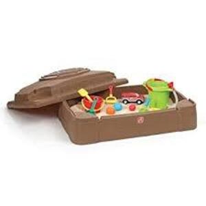 DESCRIPTION: (1) PLAY & STORE SANDBOX BRAND/MODEL: STEP 2 INFORMATION: BROWN RETAIL$: $109.99 EA QTY: 1