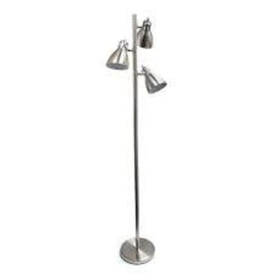 DESCRIPTION: (1) 3 LIGHT FLOOR LAMP BRAND/MODEL: SIMPLE DESIGNS #LF2007-BSN RETAIL$: $99.99 EA SIZE: 3 LIGHTS QTY: 1