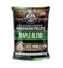 DESCRIPTION: (1) BAG OF HARDWOOD PELLETS BRAND/MODEL: PIT BOSS INFORMATION: MAPLE BLEND RETAIL$: $40.00 EA SIZE: 20 LB QTY: 1