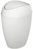 DESCRIPTION: (1) TRASH CAN WITH SWING TOP BRAND/MODEL: UMBRA TWIRLA INFORMATION: WHITE RETAIL$: $14.00 EA SIZE: 9L QTY: 1