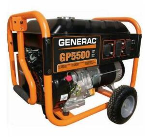 DESCRIPTION (1) GENERAC PORTABLE GENERATOR BRAND/MODEL 5939 ADDITIONAL INFORMATION 5,500WATT/GASOLINE/NEEDS CARBARATOR WORK/RETAILS AT $796.00 SIZE 27