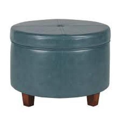 DESCRIPTION: (1) LEATHERETTE STORAGE OTTOMAN BRAND/MODEL: HOMPOP #K6862-E843 INFORMATION: GREEN RETAIL$: $100.00 EA QTY: 1