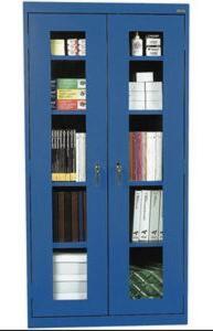 DESCRIPTION (1) SANDUSKY CLEARVIEW STORAGE CABINET BRAND/MODEL CA4V362472-06 ADDITIONAL INFORMATION BLUE/5-SHELF/MINOR COSMETIC DAMAGES, MUST COME INT