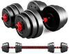 DESCRIPTION: (1) ADJUSTABLE RUBBER DUMBELL SET BRAND/MODEL: T AND R INFORMATION: BLACK AND RED RETAIL$: $70.00 EA QTY: 1