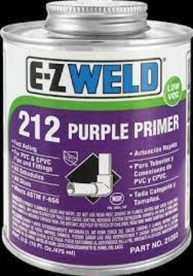 DESCRIPTION: (4) PURPLE PRIMER BRAND/MODEL: EZ WELD 212 #5E522 RETAIL$: $13.43 EA SIZE: 8 OZ QTY: 4