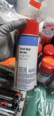 DESCRIPTION: (6) SPRAY PAINT BRAND/MODEL: CLASS C SOLUTIONS GROUP #BD1381 INFORMATION: FORD RED RETAIL$: 8.76 SIZE: 12 OZ QTY: 6