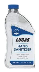 DESCRIPTION: (2) HAND SANITIZER BRAND/MODEL: LUCAS OIL PRODUCTS #60FG52 RETAIL$: $42.80 EA SIZE: 64 OZ QTY: 2