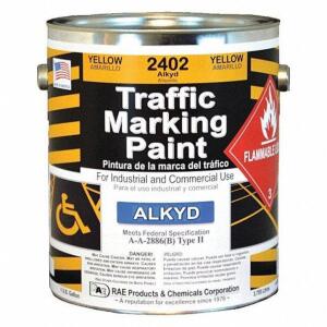 DESCRIPTION: (2) TRAFFIC ZONE MARKING PAINT BRAND/MODEL: RAE #3EHG1 INFORMATION: YELLOW RETAIL$: $85.90 EA SIZE: 1 GALLON QTY: 2